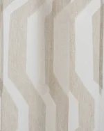 Curtains | Cosmo Striped Semi Sheer - Beige - Folded | Curtain Avenue